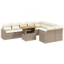 Juego de sofás jardín con cojines beige 10 pzas ratán sintético de , Conjuntos de jardín - Ref: Foro24-3271471, Precio: 680,3...