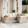 Garden sofa set with beige cushions, 10 pieces, synthetic rattan by , Garden sets - Ref: Foro24-3271478, Price: 679,63 €, Dis...