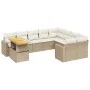 Juego de sofás jardín con cojines beige 10 pzas ratán sintético de , Conjuntos de jardín - Ref: Foro24-3271478, Precio: 705,7...