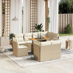 9-piece garden sofa set with beige synthetic rattan cushions by , Garden sets - Ref: Foro24-3272290, Price: 837,20 €, Discoun...