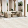 Juego de sofás jardín con cojines beige 10 pzas ratán sintético de , Conjuntos de jardín - Ref: Foro24-3267478, Precio: 689,5...