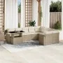 Garden sofa set with beige cushions, 10 pieces, synthetic rattan by , Garden sets - Ref: Foro24-3267508, Price: 717,42 €, Dis...