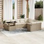 Juego de sofás jardín con cojines beige 10 pzas ratán sintético de , Conjuntos de jardín - Ref: Foro24-3267508, Precio: 676,37 €