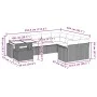 Garden sofa set with beige cushions, 10 pieces, synthetic rattan by , Garden sets - Ref: Foro24-3267508, Price: 717,42 €, Dis...