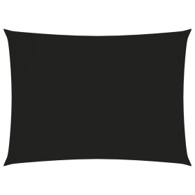 Toldo de vela rectangular tela Oxford negro 2,5x4 m