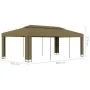 Cenador con doble techo gris taupe 3x6 m 180 g/m² de , Carpas y cenadores - Ref: Foro24-312219, Precio: 329,87 €, Descuento: %