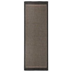 Dunkelbrauner flacher gewebter Außenteppich 80x250 cm von , Teppiche - Ref: Foro24-340842, Preis: 42,11 €, Rabatt: %