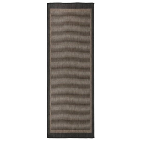 Dunkelbrauner flacher gewebter Außenteppich 80x250 cm von , Teppiche - Ref: Foro24-340842, Preis: 42,11 €, Rabatt: %