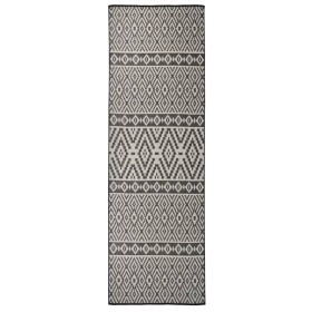 Alfombra de exterior de tejido plano rayas negras 80x250 cm von , Teppiche - Ref: Foro24-340849, Preis: 38,08 €, Rabatt: %