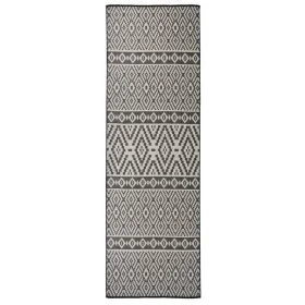 Alfombra de exterior de tejido plano rayas negras 80x250 cm von , Teppiche - Ref: Foro24-340849, Preis: 37,35 €, Rabatt: %
