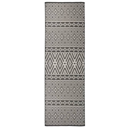 Alfombra de exterior de tejido plano rayas negras 80x250 cm von , Teppiche - Ref: Foro24-340849, Preis: 35,84 €, Rabatt: %