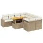 Set de sofás de jardín 9 pzas con cojines ratán sintético beige von , Gartensets - Ref: Foro24-3271240, Preis: 656,99 €, Raba...