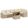 Set sofás de jardín 7 piezas y cojines ratán sintético beige by , Garden sets - Ref: Foro24-3271324, Price: 486,44 €, Discoun...