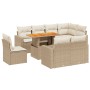 Set de sofás de jardín 9 pzas con cojines ratán sintético beige von , Gartensets - Ref: Foro24-3271408, Preis: 655,08 €, Raba...