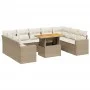Juego de sofás jardín con cojines beige 10 pzas ratán sintético de , Conjuntos de jardín - Ref: Foro24-3271457, Precio: 705,7...