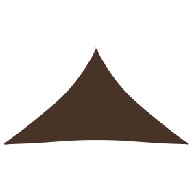 Toldo de vela triangular tela Oxford marrón 5x5x6 m