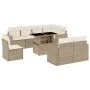 Set de sofás de jardín 9 pzas con cojines ratán sintético beige by , Garden sets - Ref: Foro24-3267408, Price: 678,18 €, Disc...