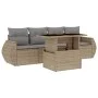 Juego de sofás jardín con cojines 5 pzas ratán sintético beige by , Garden sets - Ref: Foro24-3268359, Price: 379,23 €, Disco...