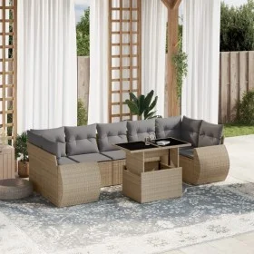 Set de sofás de jardín y cojines 8 piezas ratán sintético beige by , Garden sets - Ref: Foro24-3268409, Price: 587,72 €, Disc...