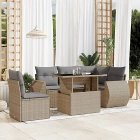 Juego de sofás jardín con cojines 6 pzas ratán sintético beige von , Gartensets - Ref: Foro24-3268539, Preis: 455,72 €, Rabat...