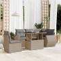 Juego de sofás jardín con cojines 6 pzas ratán sintético beige von , Gartensets - Ref: Foro24-3268539, Preis: 442,04 €, Rabat...