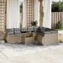 Juego de sofás jardín con cojines beige 10 pzas ratán sintético de , Conjuntos de jardín - Ref: Foro24-3268759, Precio: 737,7...