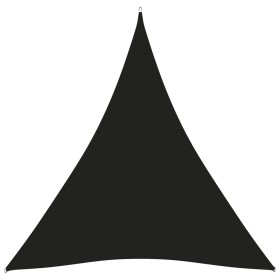 Toldo de vela triangular tela Oxford negro 5x6x6 m