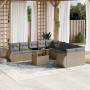 Set de sofás de jardín 11pzas con cojines ratán sintético beige von , Gartensets - Ref: Foro24-3268799, Preis: 793,64 €, Raba...