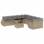 Set de sofás de jardín 11pzas con cojines ratán sintético beige by , Garden sets - Ref: Foro24-3268799, Price: 809,13 €, Disc...