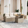 Garden sofa set with 5-piece synthetic rattan beige cushions by , Garden sets - Ref: Foro24-3271191, Price: 352,70 €, Discoun...
