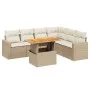 Set sofás de jardín 7 piezas y cojines ratán sintético beige de , Conjuntos de jardín - Ref: Foro24-3271331, Precio: 515,12 €...
