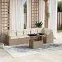Gartensofagarnitur 7-teilig mit Kissen aus synthetischem Rattan in Beige. von , Gartensets - Ref: Foro24-3267288, Preis: 501,...
