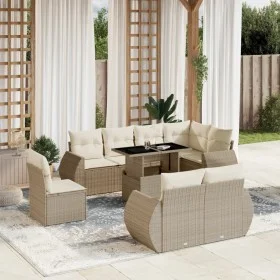 9-piece garden sofa set with beige synthetic rattan cushions by , Garden sets - Ref: Foro24-3268668, Price: 850,69 €, Discoun...