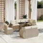 Gartensofagarnitur 9-teilig mit Kissen aus synthetischem Rattan in Beige. von , Gartensets - Ref: Foro24-3268668, Preis: 784,...