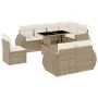 9-piece garden sofa set with beige synthetic rattan cushions by , Garden sets - Ref: Foro24-3268668, Price: 849,42 €, Discoun...