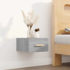 Graue Sonoma-Wandnachtkonsole 35x35x20 cm von , Nachttische - Ref: Foro24-817575, Preis: 26,92 €, Rabatt: %