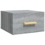 Mesita de noche de pared color gris Sonoma 35x35x20 cm de , Mesitas de noche - Ref: Foro24-817575, Precio: 26,92 €, Descuento: %