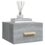 Gray Sonoma wall-mounted bedside table 35x35x20 cm by , Nightstands - Ref: Foro24-817575, Price: 27,27 €, Discount: %