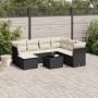 8-teiliges Gartensofa-Set mit schwarzen Polstern aus synthetischem Rattan. von , Gartensets - Ref: Foro24-3249835, Preis: 468...