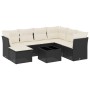 8-teiliges Gartensofa-Set mit schwarzen Polstern aus synthetischem Rattan. von , Gartensets - Ref: Foro24-3249835, Preis: 468...
