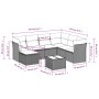 8-teiliges Gartensofa-Set mit schwarzen Polstern aus synthetischem Rattan. von , Gartensets - Ref: Foro24-3249835, Preis: 468...
