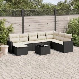 8-piece garden sofa set with black synthetic rattan cushions by , Modular outdoor sofas - Ref: Foro24-3251703, Price: 519,33 ...