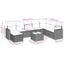 8-piece garden sofa set with black synthetic rattan cushions by , Modular outdoor sofas - Ref: Foro24-3251703, Price: 519,33 ...