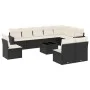 Garden sofa set 11 pieces and black synthetic rattan cushions by , Modular outdoor sofas - Ref: Foro24-3251453, Price: 617,22...