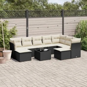 Set de sofás de jardín 10 pzas cojines ratán sintético negro de , Conjuntos de jardín - Ref: Foro24-3250415, Precio: 564,26 €...