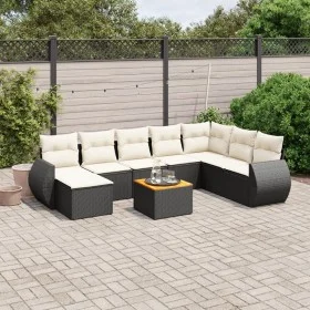 8-teiliges Gartensofa-Set mit schwarzen Polstern aus synthetischem Rattan. von , Gartensets - Ref: Foro24-3257470, Preis: 528...