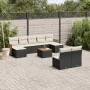 Garden sofa set 10 pieces with black synthetic rattan cushions by , Garden sets - Ref: Foro24-3260460, Price: 546,69 €, Disco...