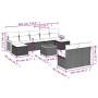 Garden sofa set 10 pieces with black synthetic rattan cushions by , Garden sets - Ref: Foro24-3260460, Price: 536,73 €, Disco...