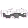 8-piece garden sofa set with black synthetic rattan cushions by , Garden sets - Ref: Foro24-3259494, Price: 516,21 €, Discoun...