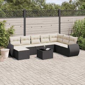 8-piece garden sofa set with black synthetic rattan cushions by , Garden sets - Ref: Foro24-3254103, Price: 538,38 €, Discoun...